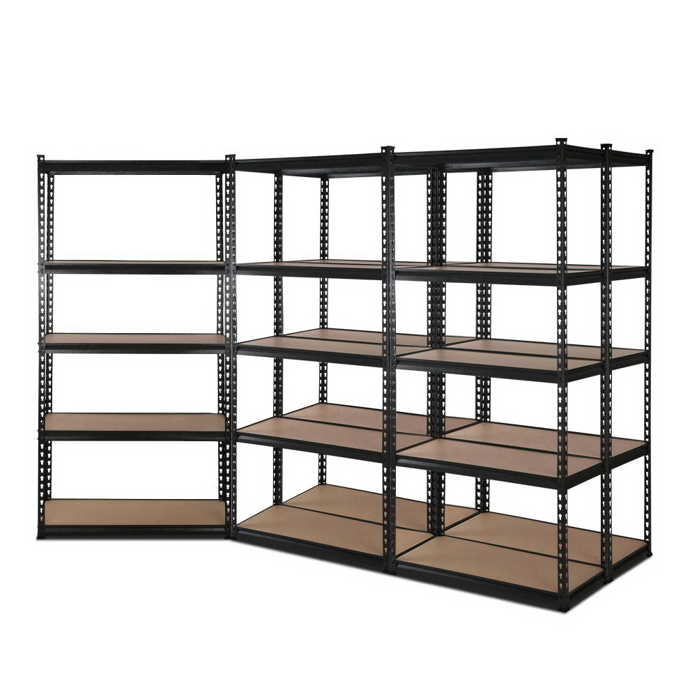 Wall Storage Racks: Giantz 5x1.8M Garage Shelving Warehouse Rack Pallet Racking Storage Shelve Black