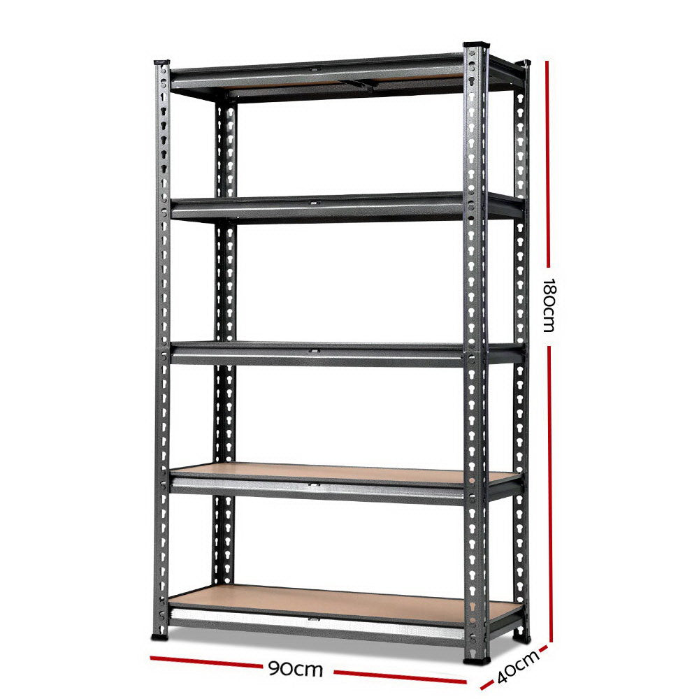 Wall Storage Racks: Giantz 1.8M Garage Shelving Warehouse Rack Pallet Racking Storage Shelf Charcoal