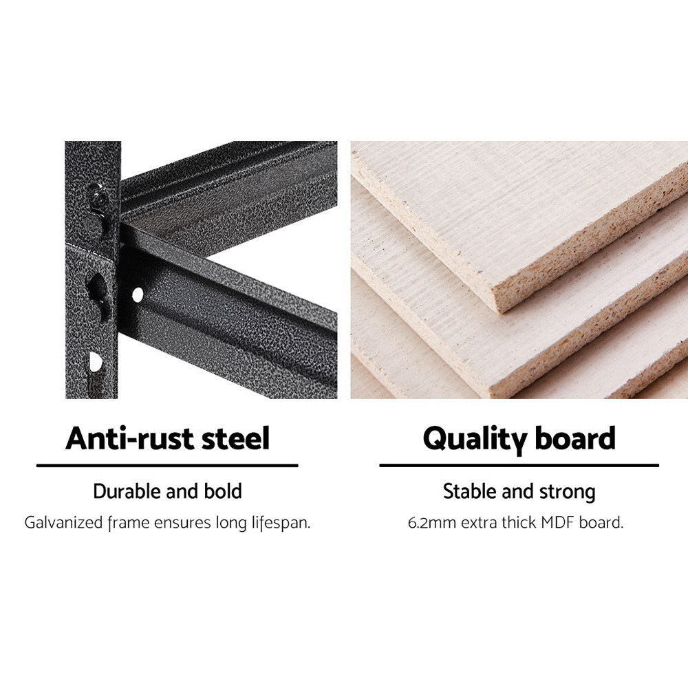 Wall Storage Racks: Giantz 1.8M Garage Shelving Warehouse Rack Pallet Racking Storage Shelf Charcoal