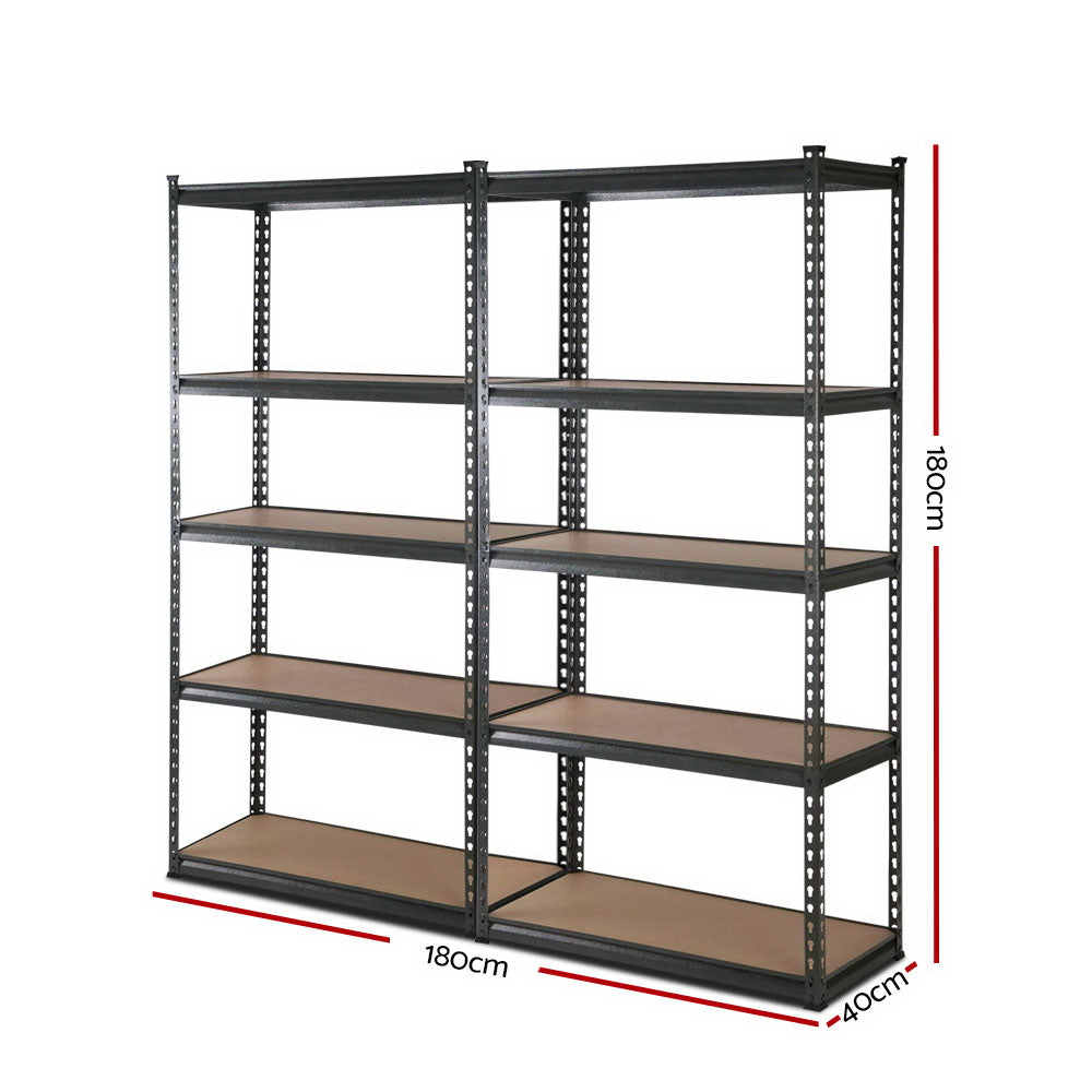 Wall Storage Racks: Giantz 2x1.8M Garage Shelving Warehouse Rack Pallet Racking Storage Charcoal