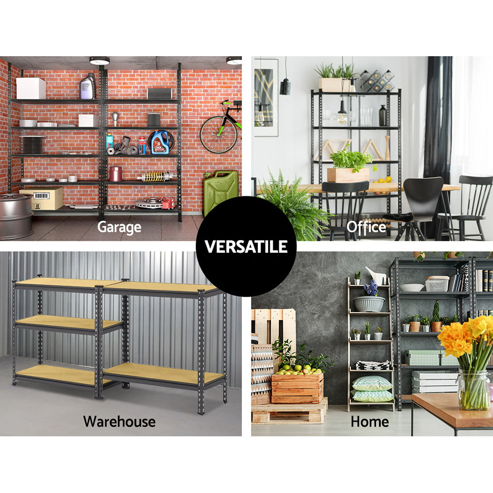Wall Storage Racks: Giantz 2x1.8M Garage Shelving Warehouse Rack Pallet Racking Storage Charcoal