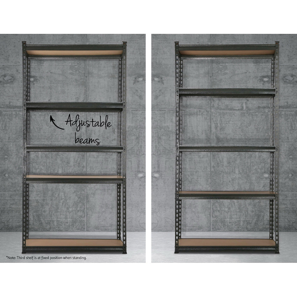 Wall Storage Racks: Giantz 5x1.8M Garage Shelving Warehouse Rack Pallet Racking Storage Charcoal