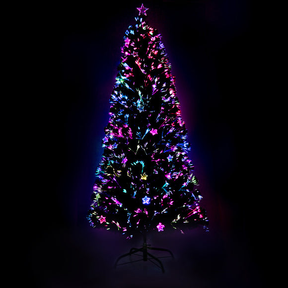 Jingle Jollys 1.8m Christmas Tree Optic Fibre LED Xmas tree Multi Colour