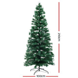 Jingle Jollys Christmas Tree 2.1M 7FT LED Xmas Multi Colour Lights Optic Fibre