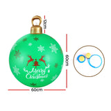 Jingle Jollys Christmas Inflatable Ball Bauble 60cm Outdoor Decoration Green